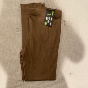 Brown Microsuede Trouser